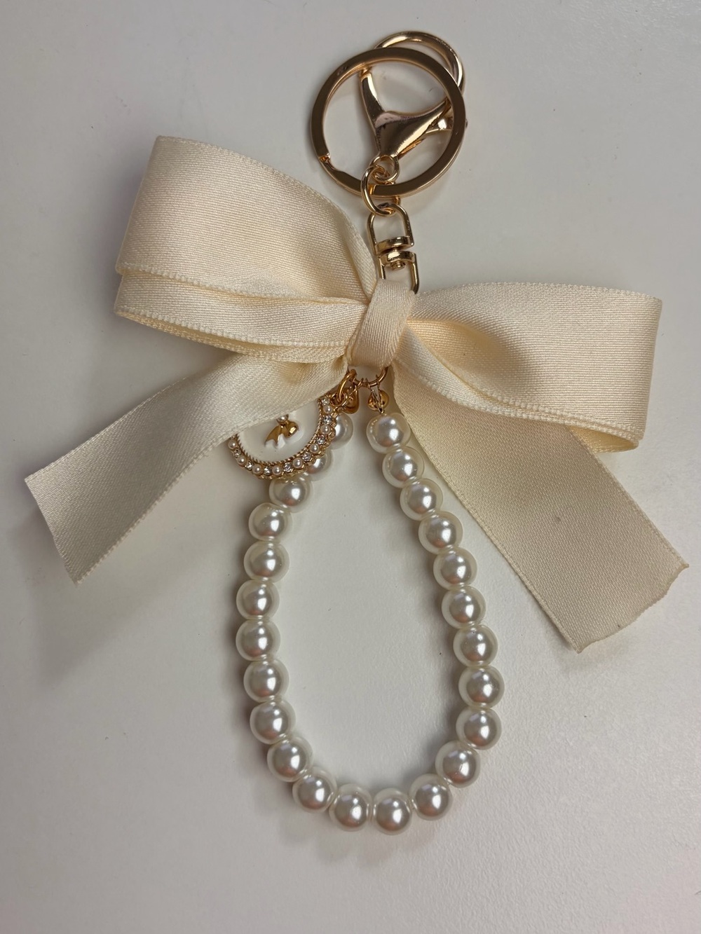 Pearl & Bow Keychain/Bag Charm